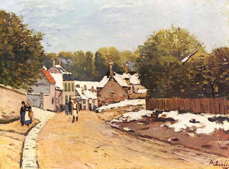 Alfred Sisley Erster Schnee in Louveciennes Germany oil painting art